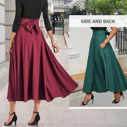 Vue 3 de Jupe Midi Trapeze Pour