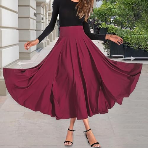 Vue 5 de Jupe Midi Trapeze Pour