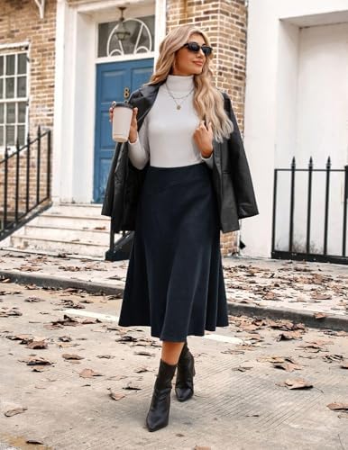 Vue 3 de Jupe Midi En Daim