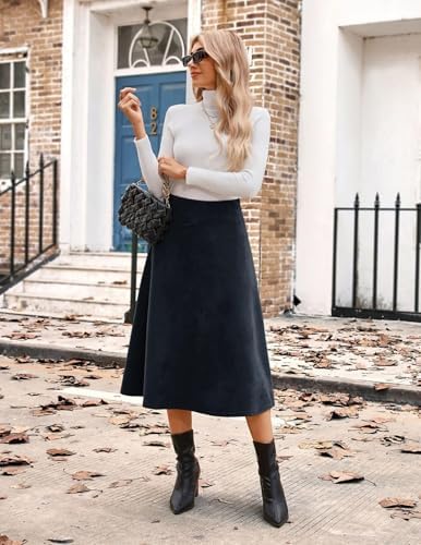 Vue 4 de Jupe Midi En Daim