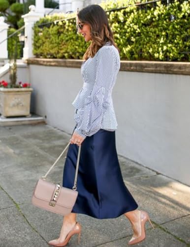 Vue 5 de Femme Jupe En Satin