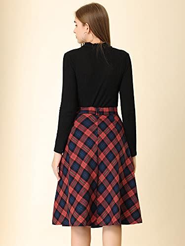 Vue 5 de Tartan Plaid High Waist