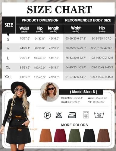 Vue 6 de Mini Jupe Velours Cotele