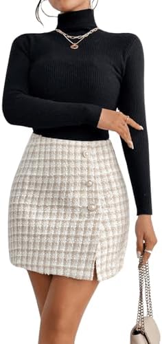 Vue 3 de Jupe Courte En Tweed