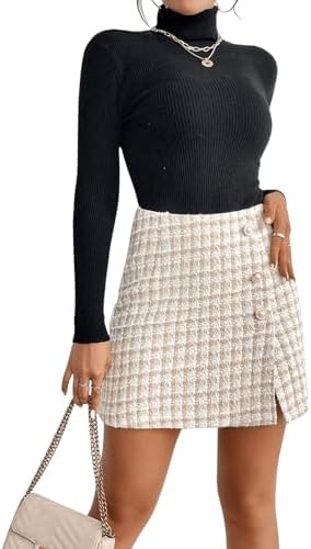 Vue 4 de Jupe Courte En Tweed