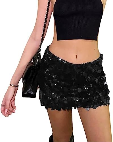 Vue 4 de Jupe Femme Courte Brillante