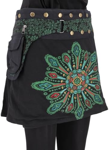 Vue 2 de Jupe Courte Brodee Goa