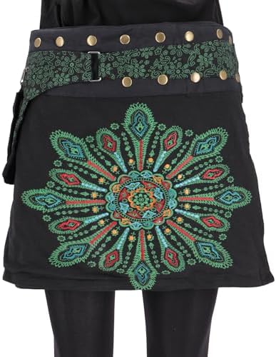 Vue 4 de Jupe Courte Brodee Goa