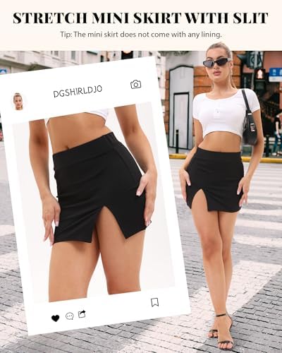 Vue 3 de Jupe Femme Avec Fente