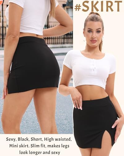 Vue 4 de Jupe Femme Avec Fente