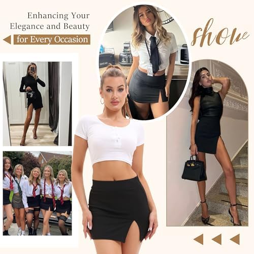 Vue 6 de Jupe Femme Avec Fente