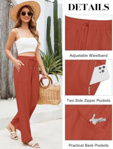 Vue 2 de Pantalon Lin Femme Ete