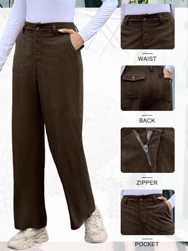 Vue 4 de Pantalon Velours Cotele Femme