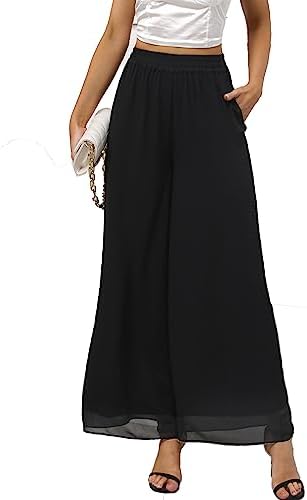 Vue 5 de Pantalon Palazzo En Mousseline