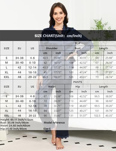 Vue 6 de Pyjama Femme Satin Ensemble