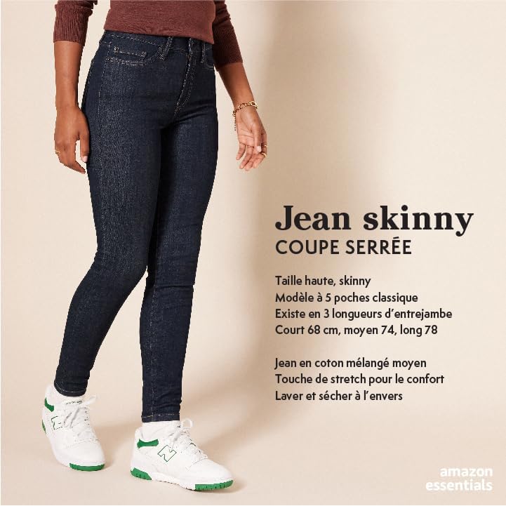 Vue 2 de Jean Skinny Taille Hautecouleurs