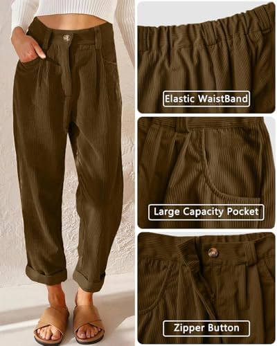 Vue 2 de Pantalon Decontracte Femme Hiver