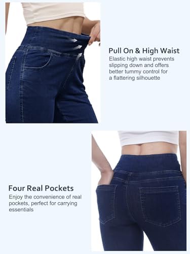 Vue 3 de Jean Skinny Femme Taille