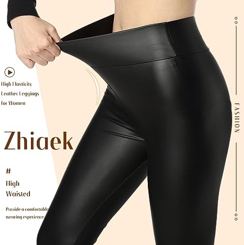 Vue 4 de Leggings Simili Cuir Femme