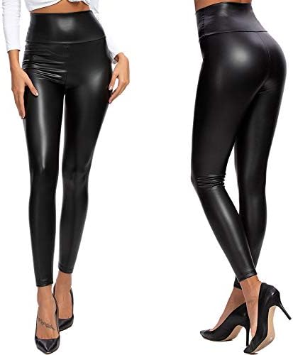 Vue 2 de Legging Cuir Femme Pantalon