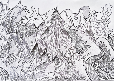 Deconstructed of the deconstructed. Kirchner's lanscape