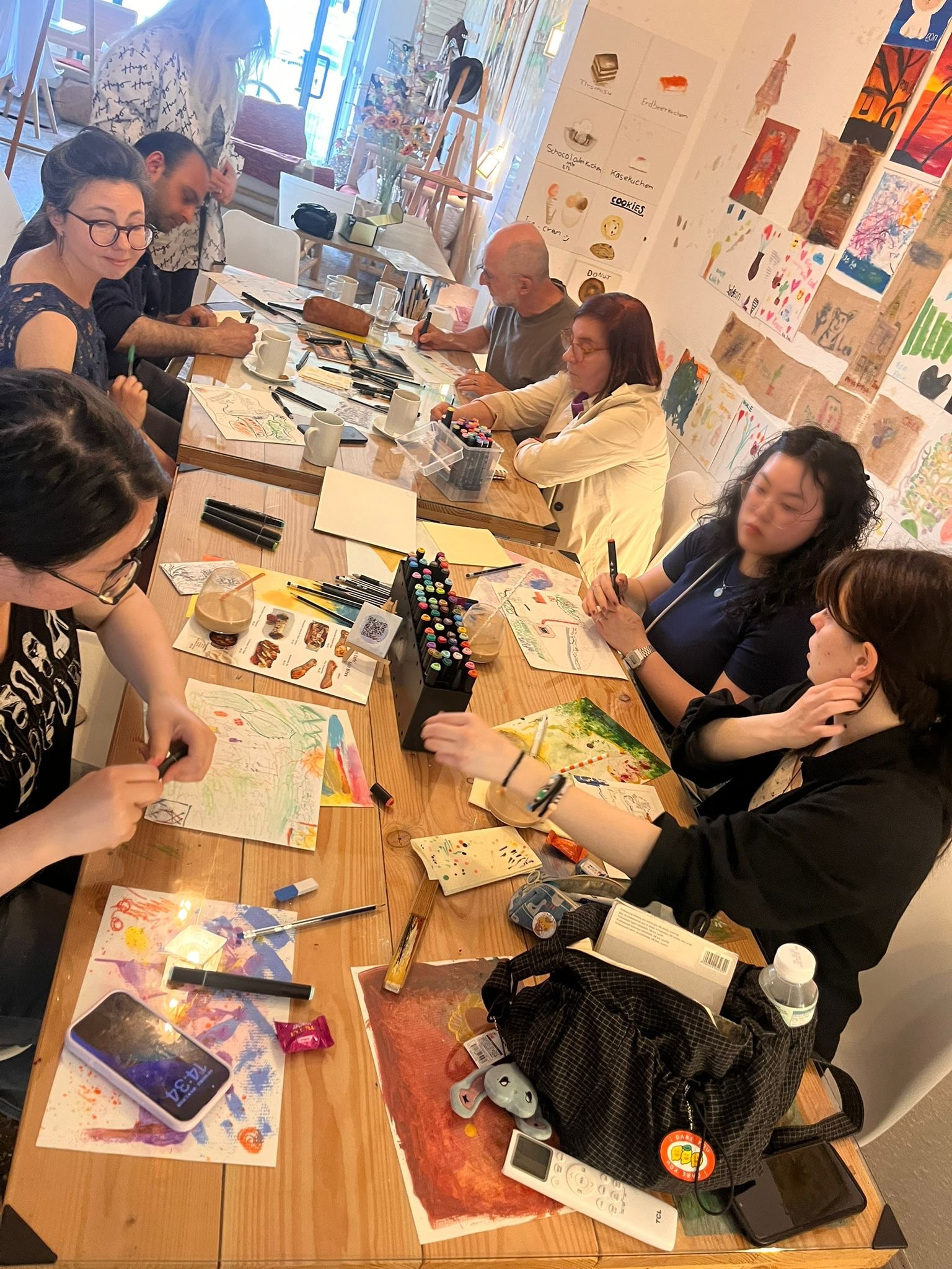 Workshop participant engaged in artistic research outdoors