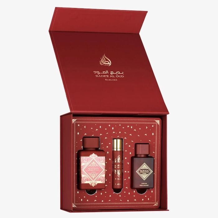 Lattafa Badee Al Oud Sublime EDP 100ml 3 Piece Gift Set