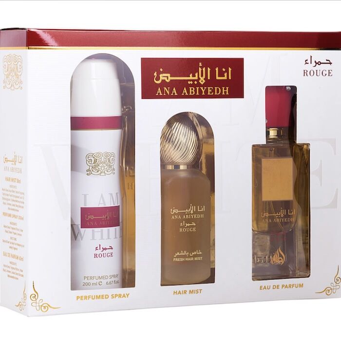 Lattafa Ana Abiyedh I Am White Rouge EDP 60ml 3 Piece Gift Set