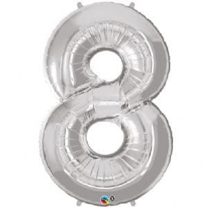 Helium #8 Silver 34″ – each