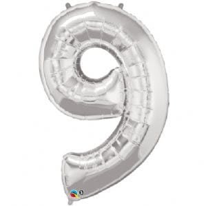 Helium #9 Silver 34″ – each