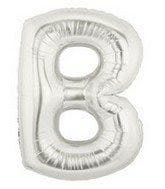 Helium Letter “B” Silver 40″ – each