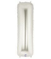 Helium Letter “I” Silver 40″ – each