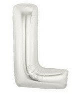 Helium Letter “L” Silver 40″ – each