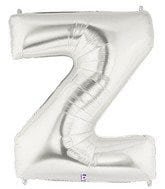 Helium Letter “Z” Silver 40″ – each