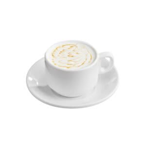 7 oz Coffee Mug with Saucer – Bright White, Stackable