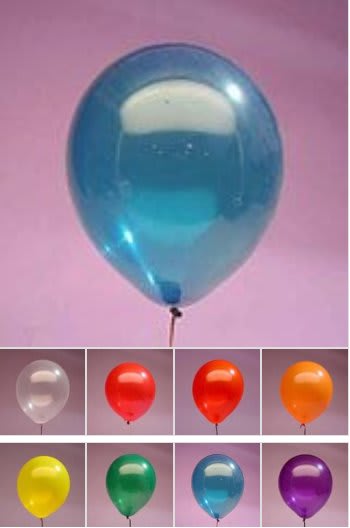 Transparent Latex 12″ Balloons - Helium + Hi-Float