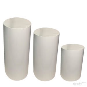 White Cylinders (Set of 3)