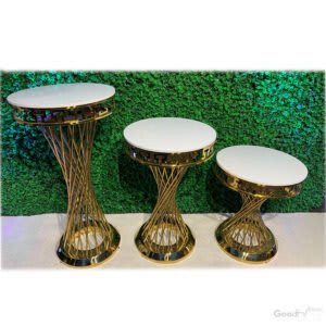 Gold Athena Stands – Set of 3.