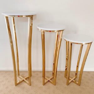 Gold Paris Stands – Set of 3.