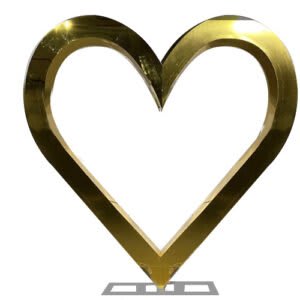 Gold Heart Stand – Wall