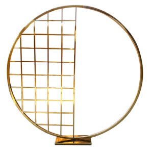 Gold Half Mesh Circle Stand