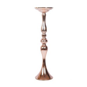 19″ Tall Blush | Rose Gold Metallic Flower Vases Candle Holders