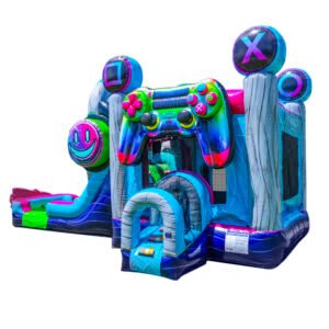 #00 = Gamer Glitch Combo With Slide & Gaming Chair – 28’lx13w’x15’h