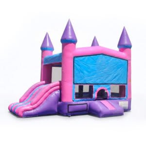 #71 = Double lane slide Combo Pink- 19’Lx13’Wx13’H