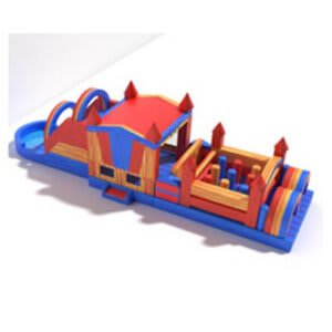 #89 = Trio Combo – Bounce house, Obstacles course & Slide – 55×16.5xH15ft