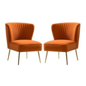 Orange – Chair Century Channel Tufting