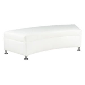 White – Curved Bench