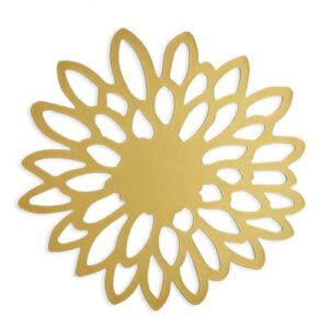 Gold Zinnia Metal Charger – 13″