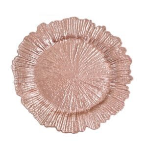 Rose Gold Reef Acrylic Charger – 13″