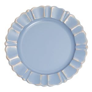 Dusty Blue & Gold – Scalloped Acrylic Charger – 13″